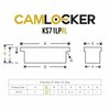 Camlocker 71in Low Profile Crossover Truck Tool Box with Rail, Polished Aluminum KS71LPRL